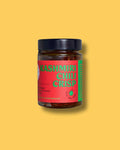 Kashmiri Chili Crisp im Glas – knusprige, ayurvedische Chilispezialität für Toppings, vegan