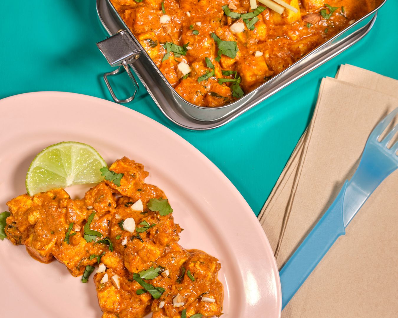 Veganes Butter Chicken Curry Rezept mit Korma Paste