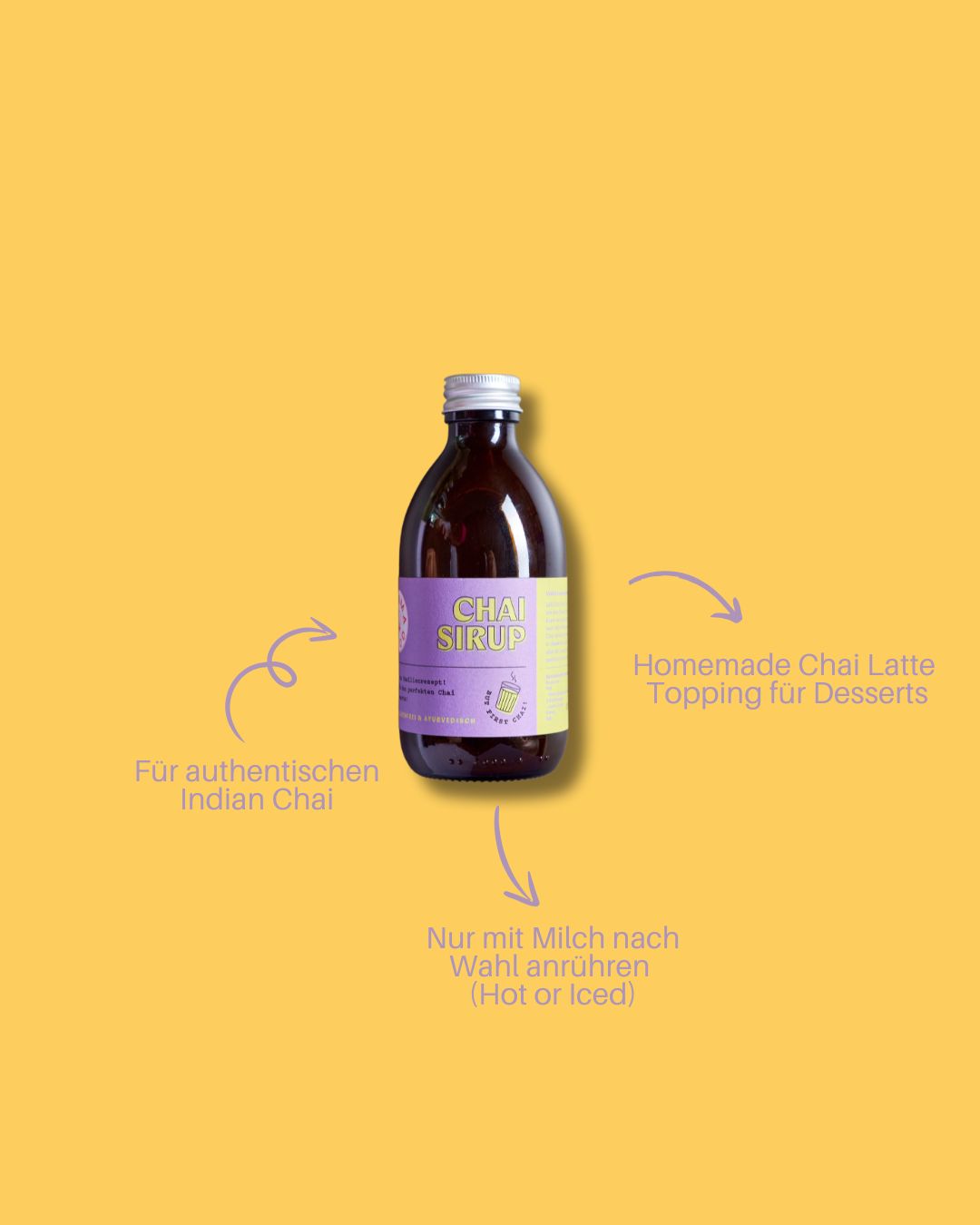 Chai Sirup für hausgemachten Chai Latte, indischen Chai und Desserts – vielseitig einsetzbar