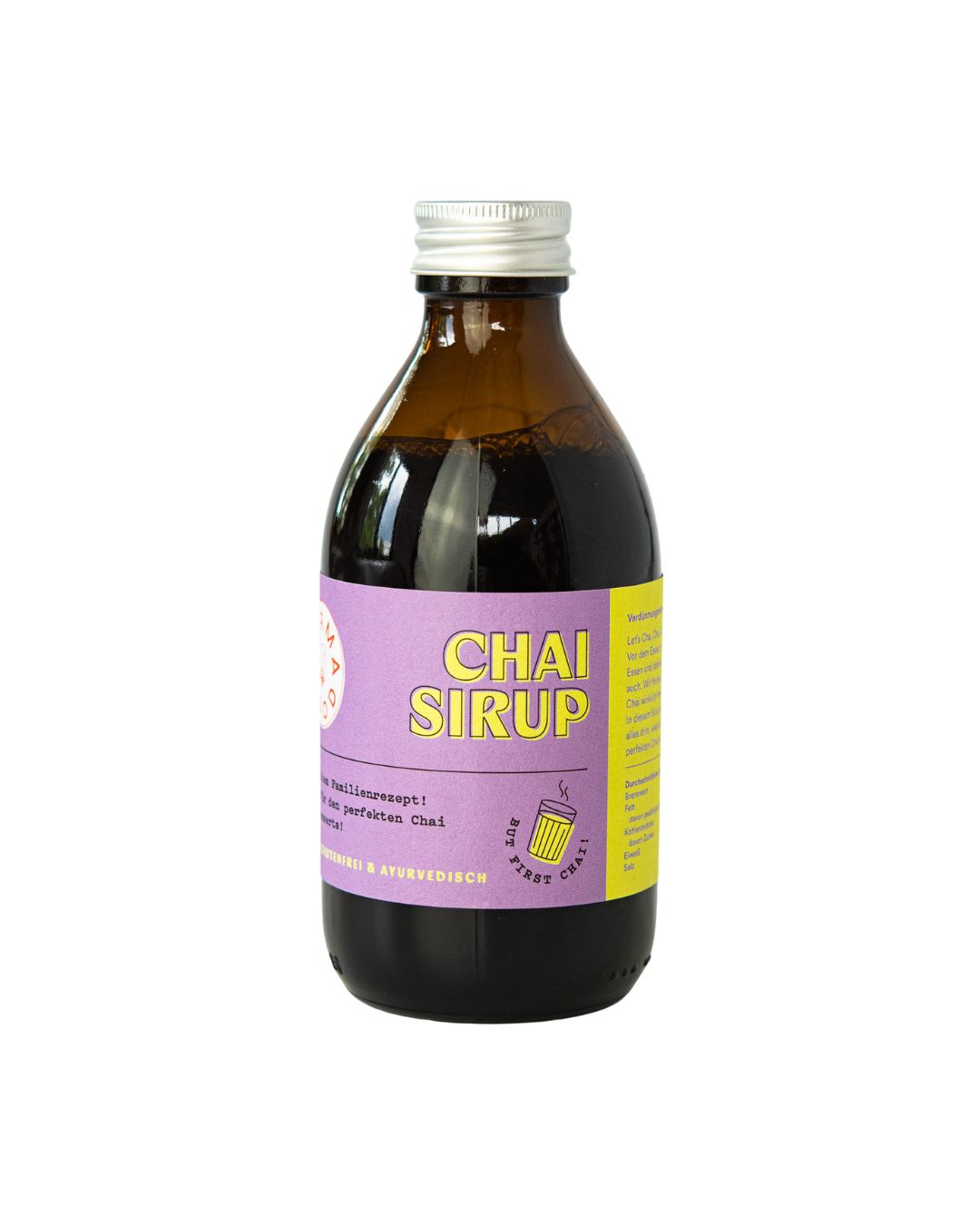Chai Sirup von Karma Food – veganer Sirup mit ayurvedischen Gewürzen für Chai Latte oder zum Verfeinern  von Desserts
