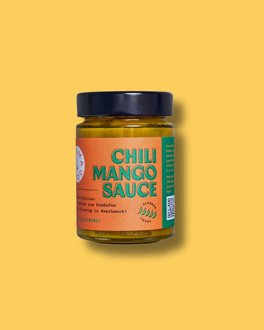 Glas Chili Mango Sauce – fruchtige Mango-Chilisauce für Schärfeliebhaber, vegan und glutenfrei