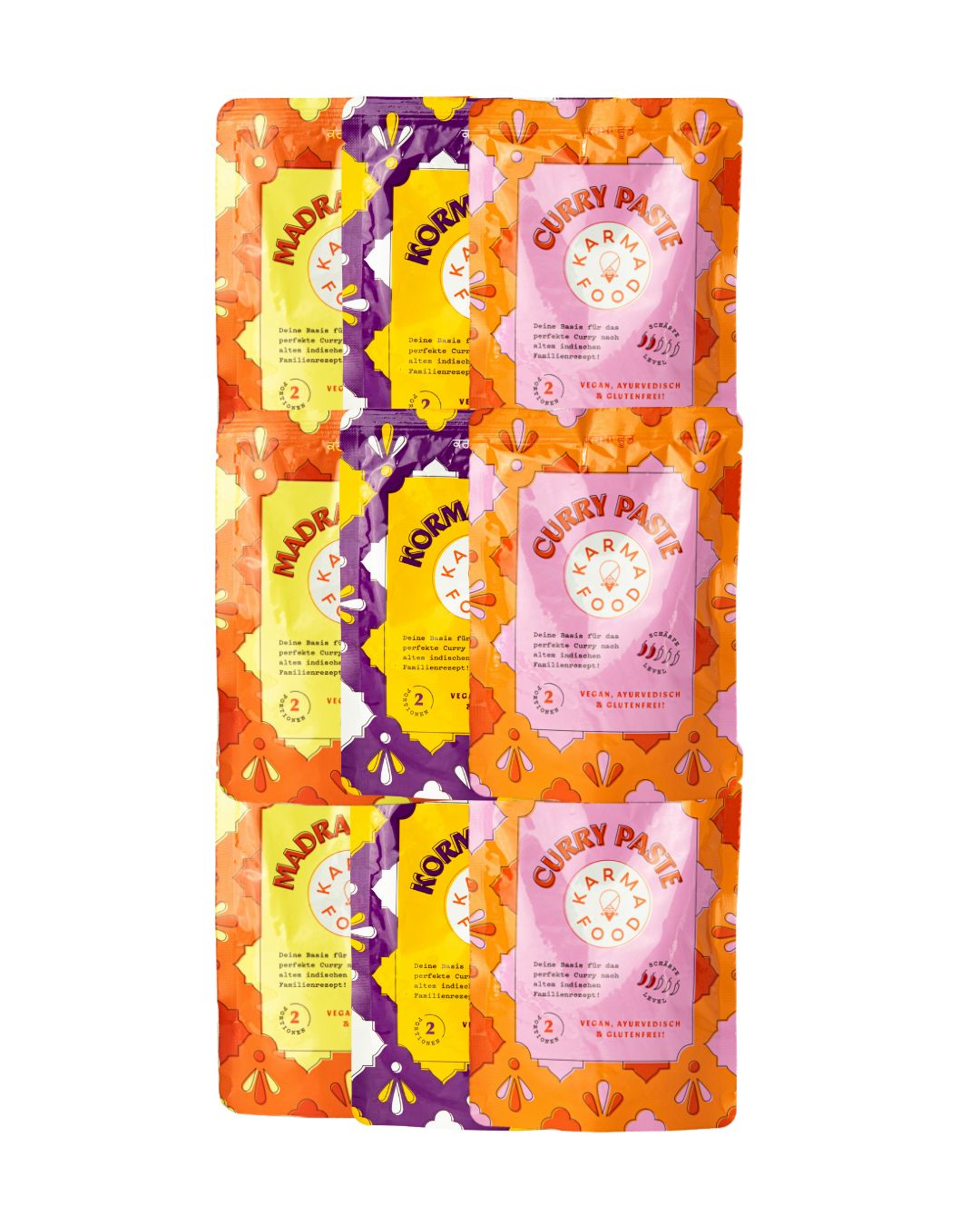 Curry Pasten im Sparpack kaufen – Madras, Korma & klassische Curry Paste von Karma Food, vegan, ayurvedisch & glutenfrei