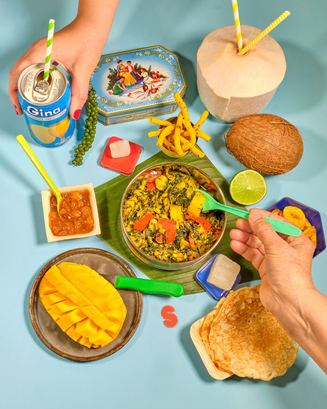 Südindisches Curry mit Mango, Kokosnuss und Appam – inspiriert von Kerala in Karma Food Currys – eine kulinarische Reise durch Indien