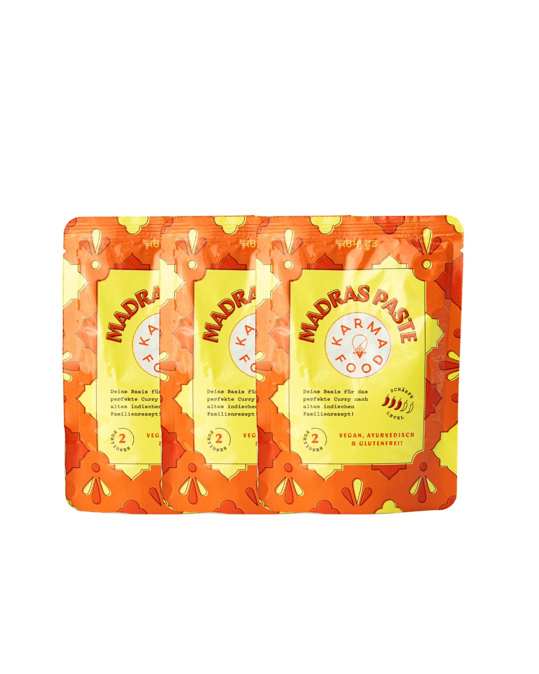 3er-Set Madras Curry Paste – vegane, leicht scharfe Currybasis von Karma Food